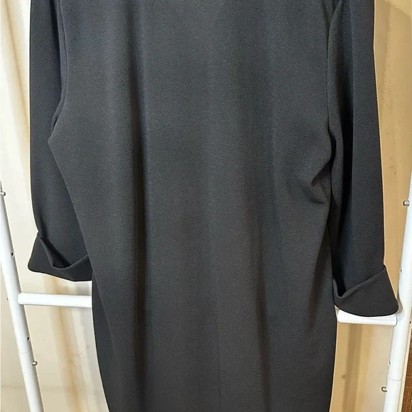 Zara Black Long Sleeve V-Neck Dress - Picture 4 of 4